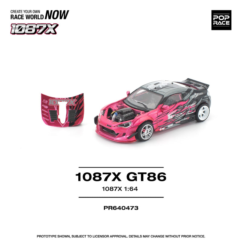 Load image into Gallery viewer, Pop Race - 1087X GT86 1/64 Scale Diecast Model Car
