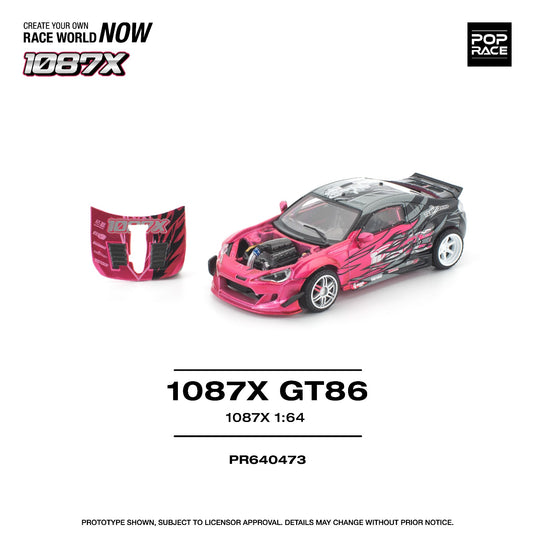 Pop Race - 1087X GT86 1/64 Scale Diecast Model Car