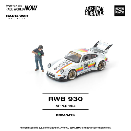 Pop Race - RWB 930 (Apple) 1/64 Scale Diecast Model Car (PR640474)