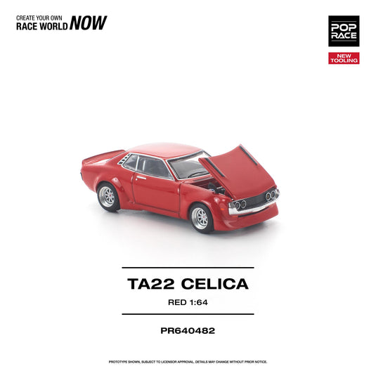 Pop Race - TA22 Celica (Red) 1/64 Scale Diecast Model Car (PR640482)