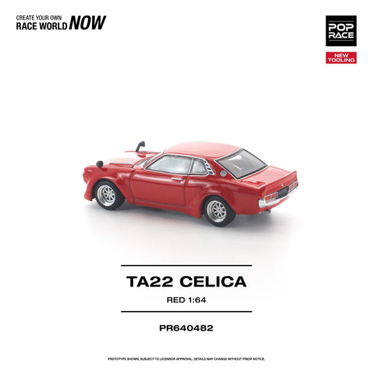 Pop Race - TA22 Celica (Red) 1/64 Scale Diecast Model Car (PR640482)