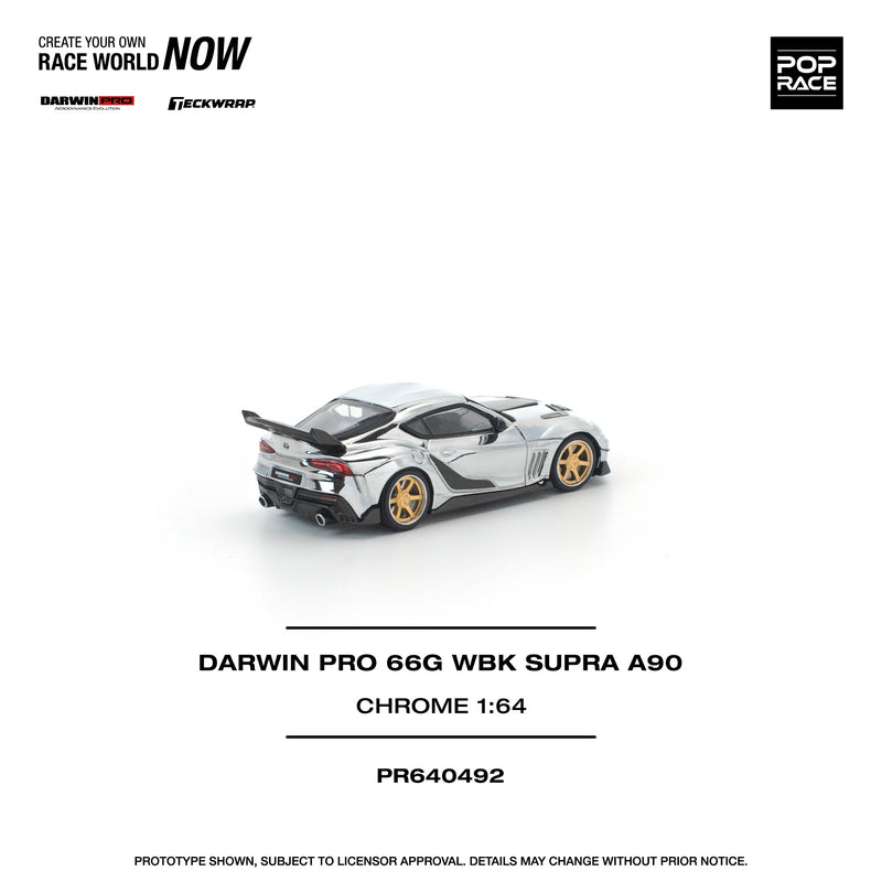 Pop Race - Darwin Pro 66G WBK Supra A90 (Silver Chrome) 1/64 Scale