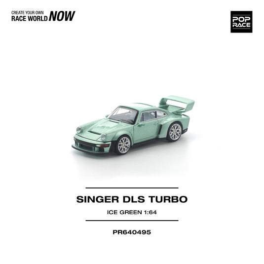 Pop Race - Singer DLS Turbo (Ice Green) 1/64 Scale Diecast Model Car (PR640495)