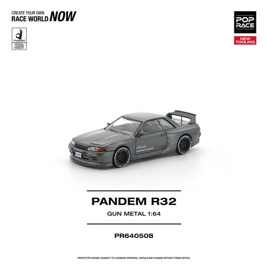 Pop Race - Pandem R32 (Gun Metal) 1/64 Scale Diecast Model Car (PR640508)