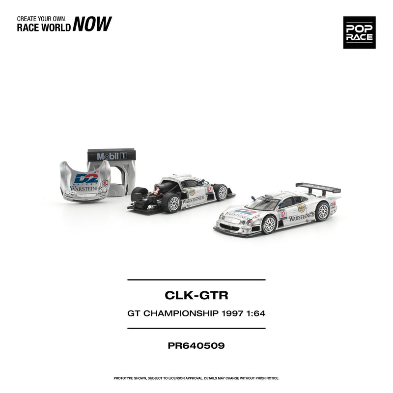 Load image into Gallery viewer, Pop Race - Mercedes Benz AMG CLK GTR (FIA GT Championship 1997) 1/64 Scale Diecast Model Car (PR640509)
