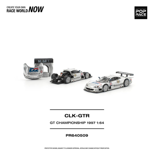 Pop Race - Mercedes Benz AMG CLK GTR (FIA GT Championship 1997) 1/64 Scale Diecast Model Car (PR640509)
