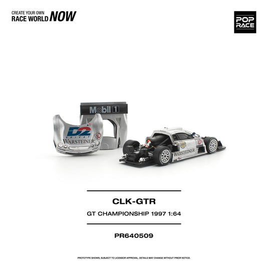 Pop Race - Mercedes Benz AMG CLK GTR (FIA GT Championship 1997) 1/64 Scale Diecast Model Car (PR640509)