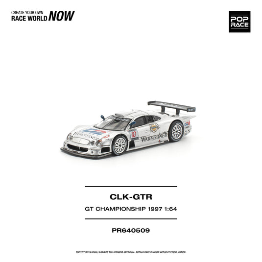 Pop Race - Mercedes Benz AMG CLK GTR (FIA GT Championship 1997) 1/64 Scale Diecast Model Car (PR640509)