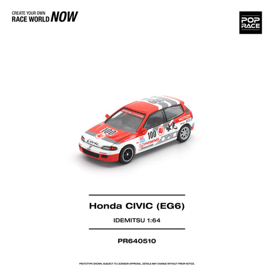 Pop Race - Honda Civic EG6 (Idemitsu Motion Infinite) 1/64 Scale Diecast Model Car (PR640510)