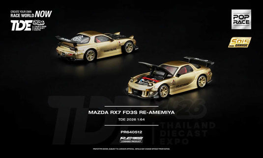 Pop Race - Mazda RX7 (FD3S) Re-Amemiya (TDE 2026) 1/64 Scale Diecast Model Car (PR640512)