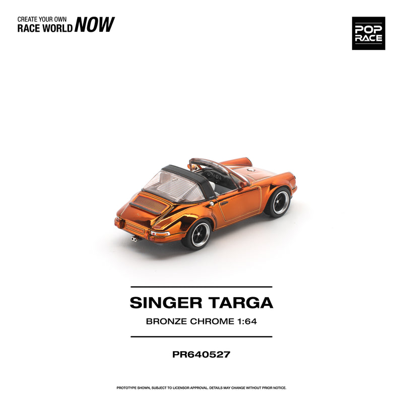 Load image into Gallery viewer, Pop Race - Singer Targa (Bronze Chrome) 1/64 Scale Diecast Model Car (PR640527)
