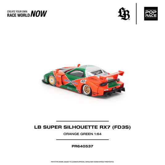 Pop Race - LB Super Silhouette RX7 (Moon Tech) 1/64 Scale Diecast Model Car (PR640537)