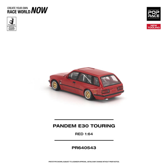 Pop Race - Pandem E30 Touring (Red) 1/64 Scale Diecast Model Car (PR640543)