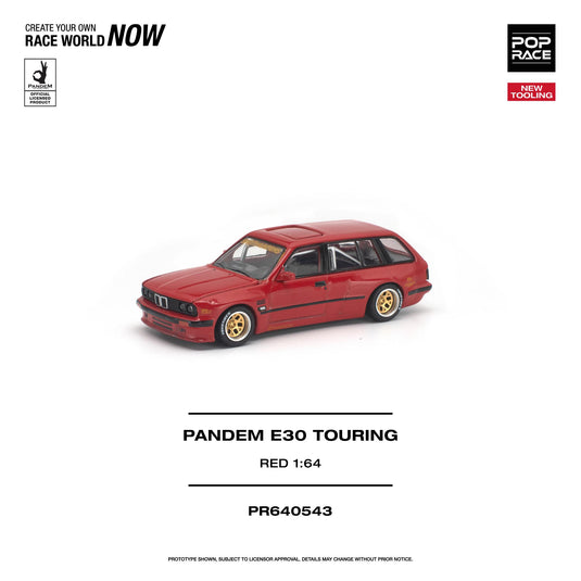 Pop Race - Pandem E30 Touring (Red) 1/64 Scale Diecast Model Car (PR640543)