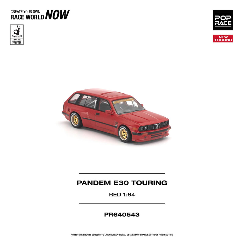 Load image into Gallery viewer, Pop Race - Pandem E30 Touring (Red) 1/64 Scale Diecast Model Car (PR640543)
