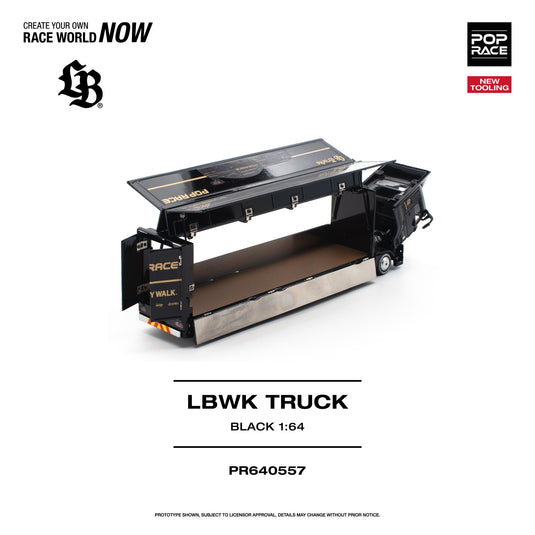 Pop Race - LBWK Truck (Black) 1/64 Scale Diecast Model Car (PR640557)