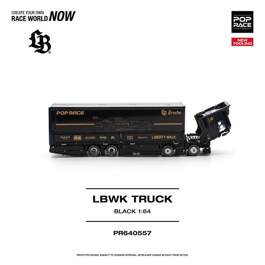 Pop Race - LBWK Truck (Black) 1/64 Scale Diecast Model Car (PR640557)