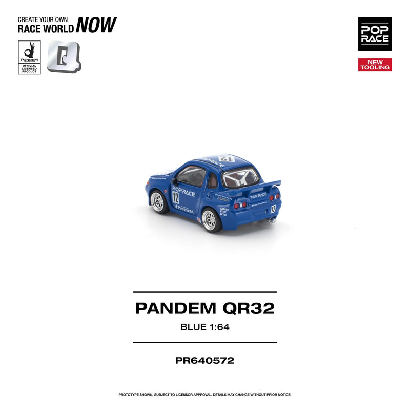 Load image into Gallery viewer, Pop Race - Pandem QR32 (Blue) 1/64 Scale Diecast Model Car (PR640572)
