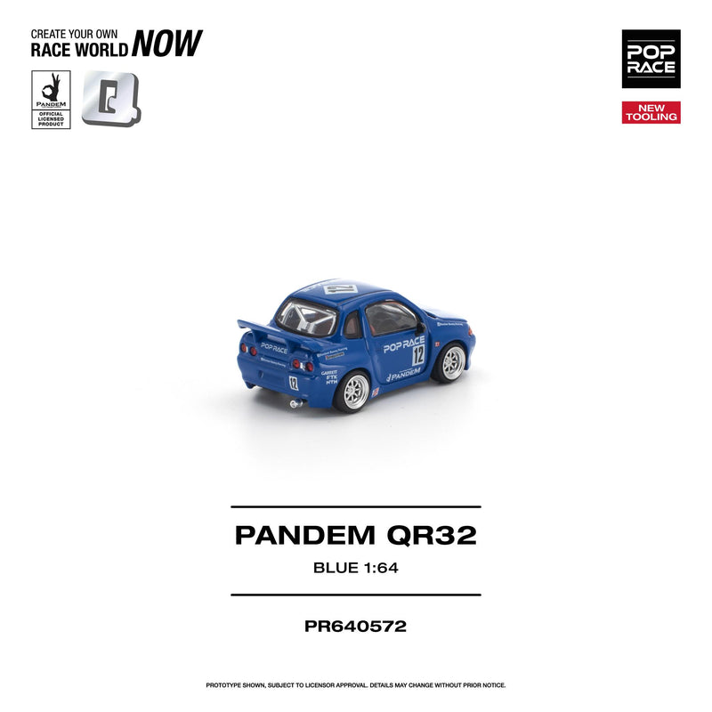 Load image into Gallery viewer, Pop Race - Pandem QR32 (Blue) 1/64 Scale Diecast Model Car (PR640572)
