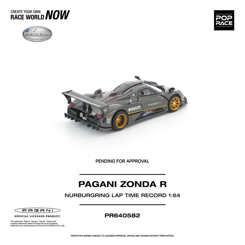 Load image into Gallery viewer, Pop Race - Pagani Zonda R (Nurburgring Lap Time Record) 1/64 Scale Diecast Model Car (PR640582)
