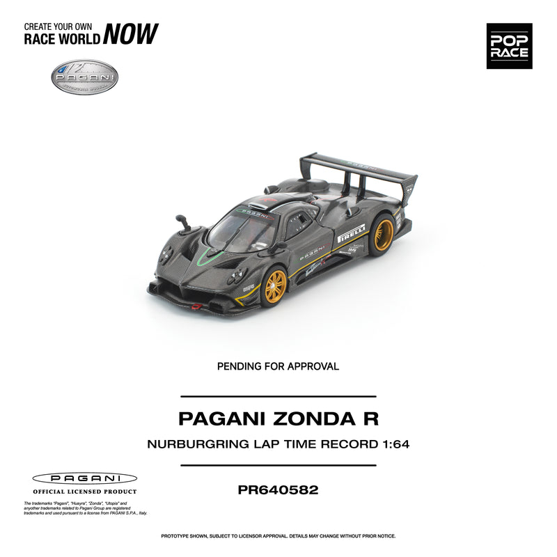 Load image into Gallery viewer, Pop Race - Pagani Zonda R (Nurburgring Lap Time Record) 1/64 Scale Diecast Model Car (PR640582)
