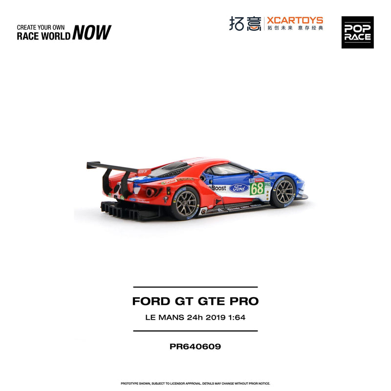 Load image into Gallery viewer, Pop Race x XCARTOYS - Ford GT GTE PRO (Le Mans 24H 2019) 1/64 Scale Diecast Model Car (PR640609)
