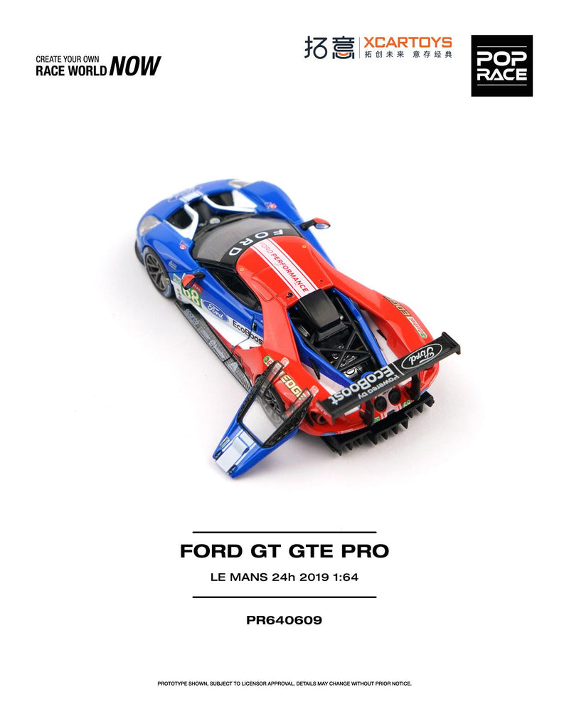 Load image into Gallery viewer, Pop Race x XCARTOYS - Ford GT GTE PRO (Le Mans 24H 2019) 1/64 Scale Diecast Model Car (PR640609)
