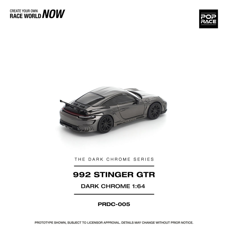 Load image into Gallery viewer, Pop Race - 992 Stinger GTR (Dark Chrome) 1/64 Scale Diecast Model Car
