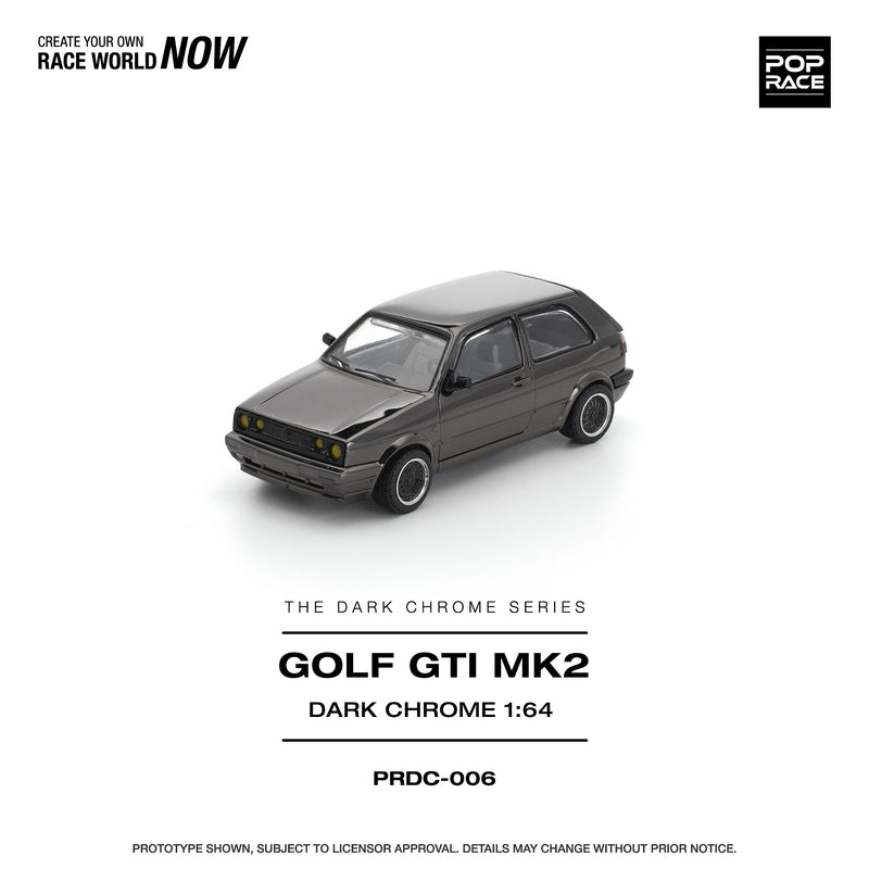 Load image into Gallery viewer, Pop Race - Golf GTA MK2 (Dark Chrome) 1/64 Scale Diecast Model Car
