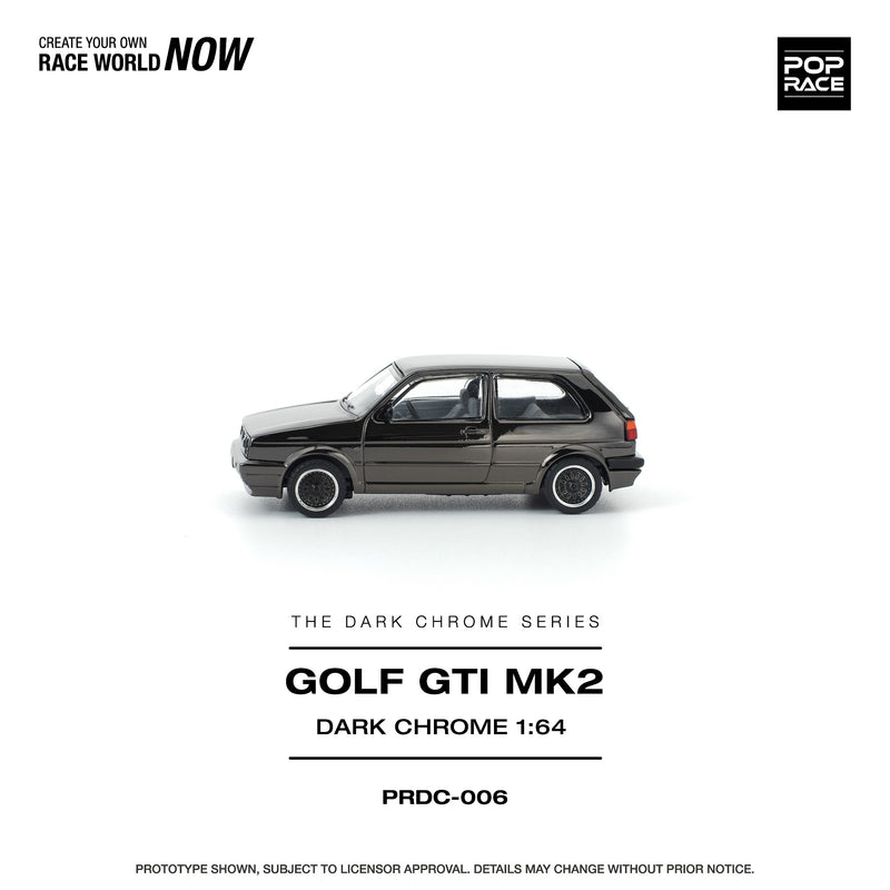 Load image into Gallery viewer, Pop Race - Golf GTA MK2 (Dark Chrome) 1/64 Scale Diecast Model Car
