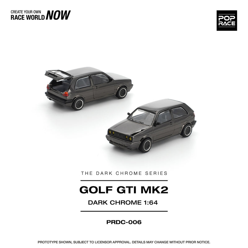 Load image into Gallery viewer, Pop Race - Golf GTA MK2 (Dark Chrome) 1/64 Scale Diecast Model Car
