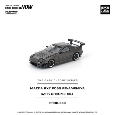 Pop Race - Mazda RX7 (FC3S) Re-Amemiya (Dark Chrome) 1/64 Scale Diecast Model Car
