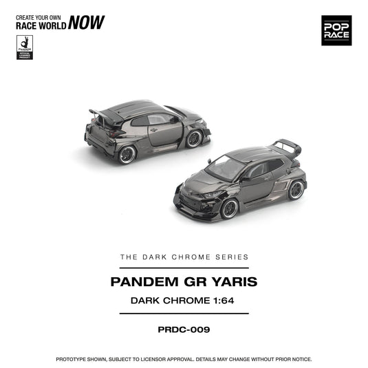 Pop Race - Pandem GR Yaris (Dark Chrome) 1/64 Scale Diecast Model Car (PRDC009)