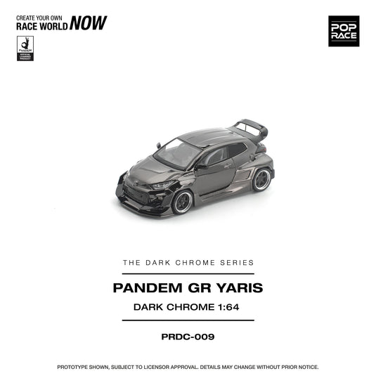 Pop Race - Pandem GR Yaris (Dark Chrome) 1/64 Scale Diecast Model Car (PRDC009)
