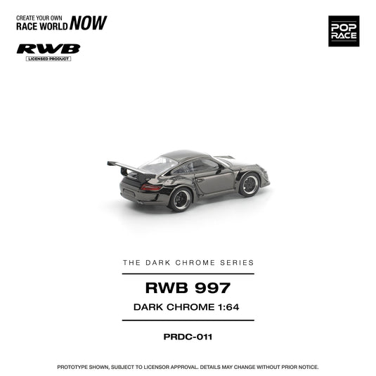 Pop Race - RWB 997 (Dark Chrome) 1/64 Scale Diecast Model Car (PRDC011)