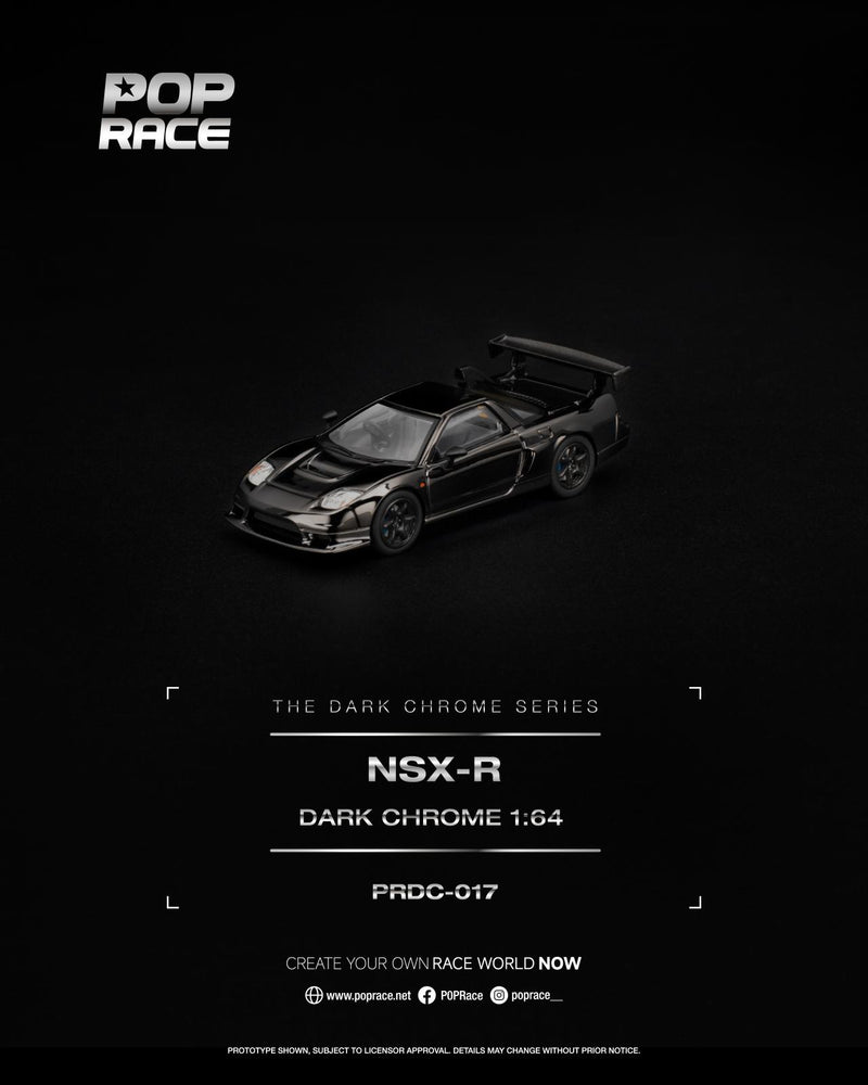 Load image into Gallery viewer, Pop Race - NSX-R (Dark Chrome) 1/64 Scale Diecast Model Car (PRDC017)
