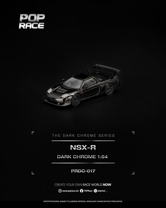 Pop Race - NSX-R (Dark Chrome) 1/64 Scale Diecast Model Car (PRDC017)