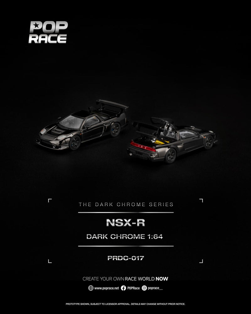 Load image into Gallery viewer, Pop Race - NSX-R (Dark Chrome) 1/64 Scale Diecast Model Car (PRDC017)
