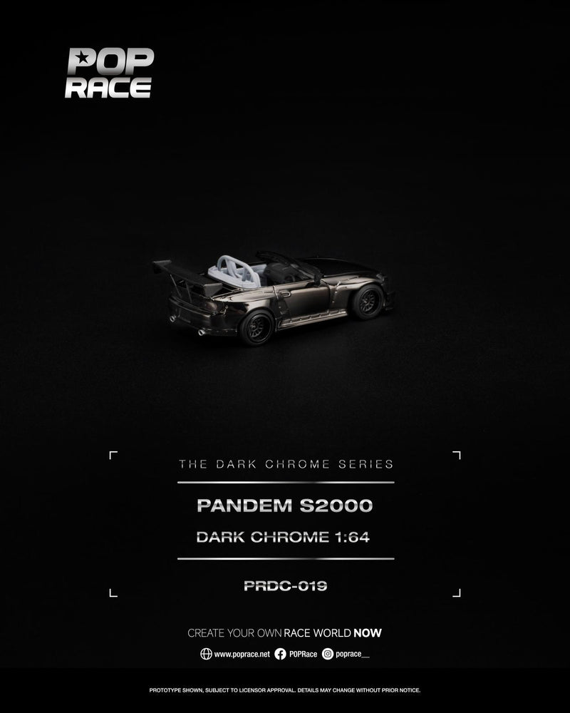 Load image into Gallery viewer, Pop Race - Pandem S2000 (Dark Chrome) 1/64 Scale Diecast Model Car (PRDC019)
