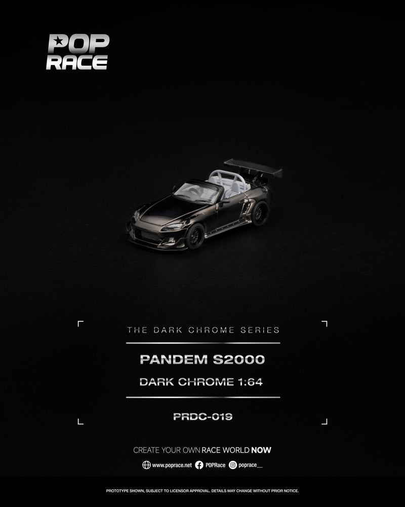 Load image into Gallery viewer, Pop Race - Pandem S2000 (Dark Chrome) 1/64 Scale Diecast Model Car (PRDC019)
