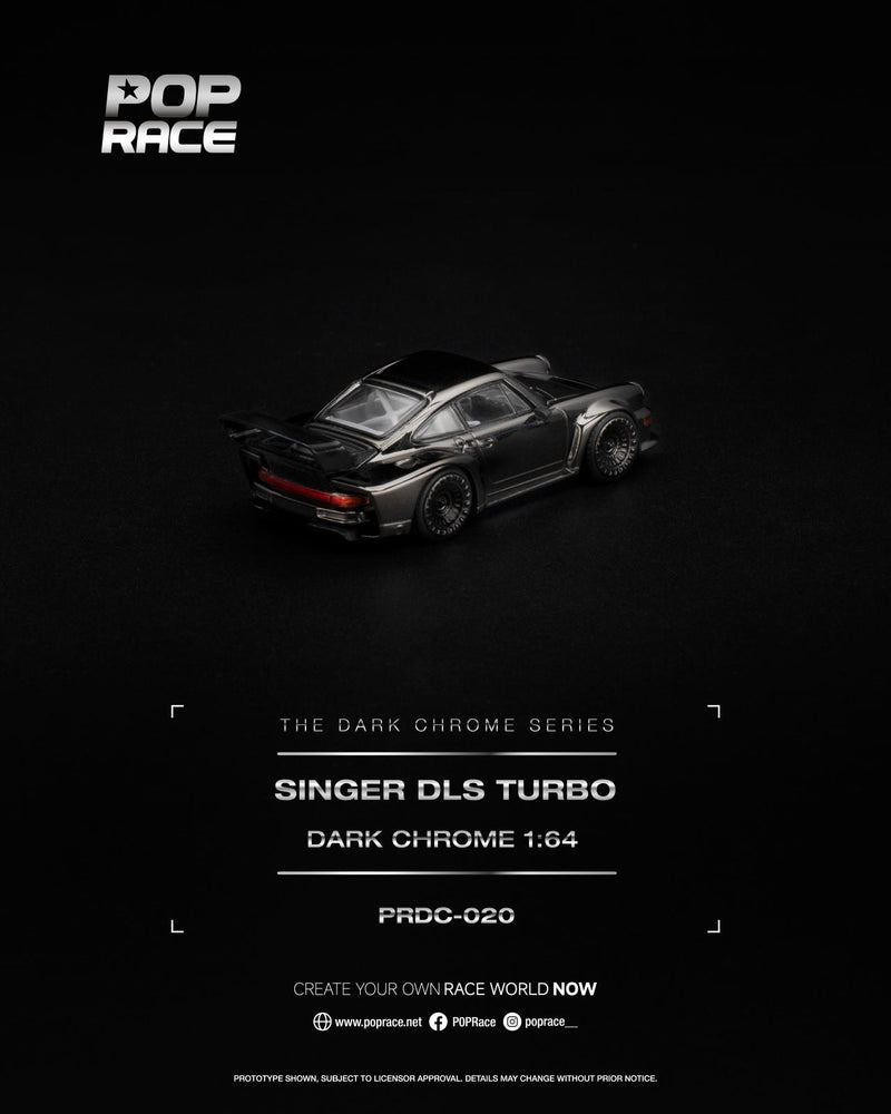 Load image into Gallery viewer, Pop Race - Singer DLS Turbo (Dark Chrome) 1/64 Scale Diecast Model Car (PRDC020)
