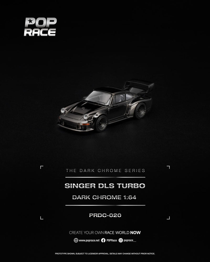 Load image into Gallery viewer, Pop Race - Singer DLS Turbo (Dark Chrome) 1/64 Scale Diecast Model Car (PRDC020)
