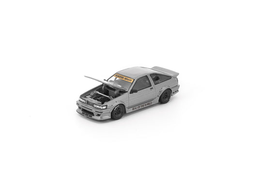 Pop Race - RWB AE86 (Matte Grey) (Enigma Exclusive Edition) 1/64 Scale Diecast Model Car (PRE030)