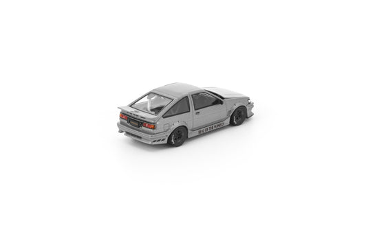Pop Race - RWB AE86 (Matte Grey) (Enigma Exclusive Edition) 1/64 Scale Diecast Model Car (PRE030)
