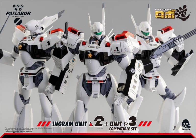 Load image into Gallery viewer, Threezero - ROBO-DOU Mobile Police Patlabor - Ingram Unit 2 + Unit 3 Compatible Set (Reissue)
