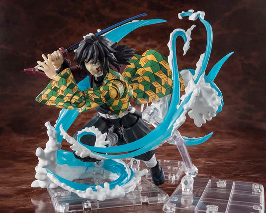 Bandai - S.H.Figuarts - Demon Slayer Kimetsu no Yaiba - Tanjiro Kamado and Giyu Tomioka Water Breathing Effect Set