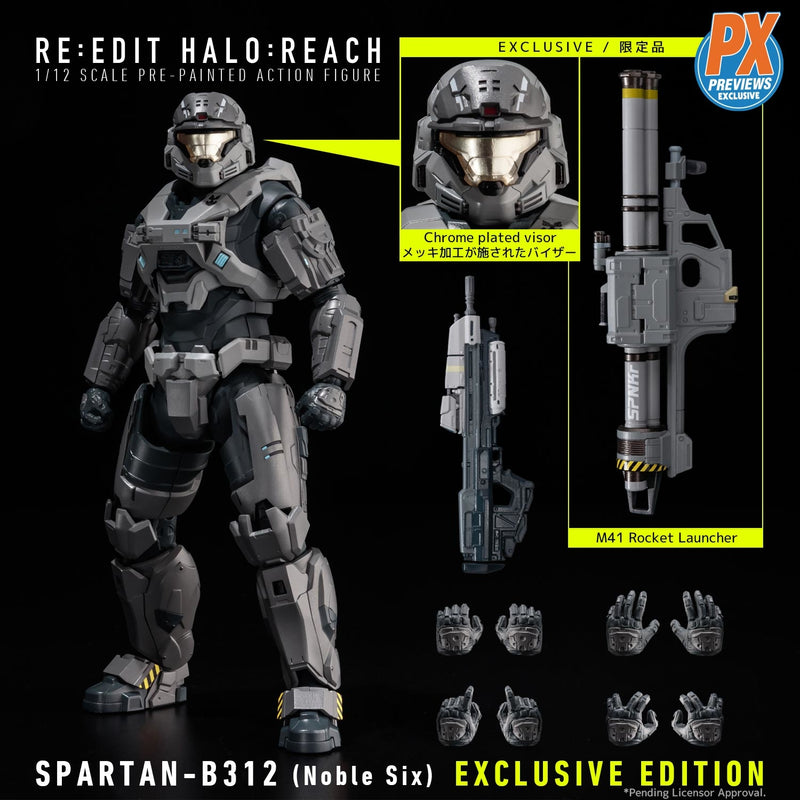Load image into Gallery viewer, 1000Toys - Re:Edit Halo Reach - Spartan B312 (Noble Six) (PX Exclusive) 1/12 Scale Figure
