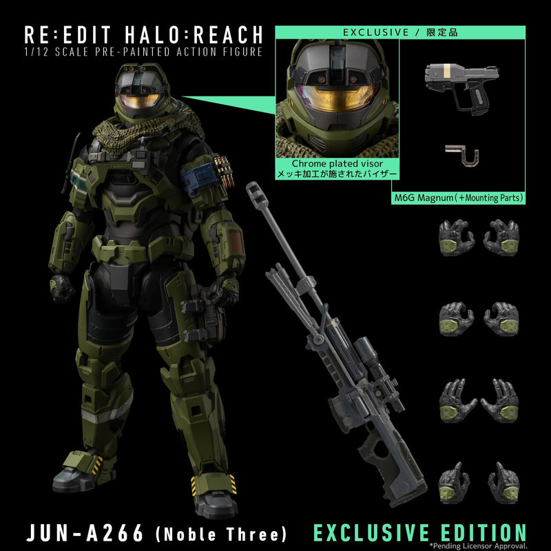 Load image into Gallery viewer, 1000Toys - Re:Edit Halo Reach - JUN-A266 (Noble Three) (PX Exclusive) 1/12 Scale Figure

