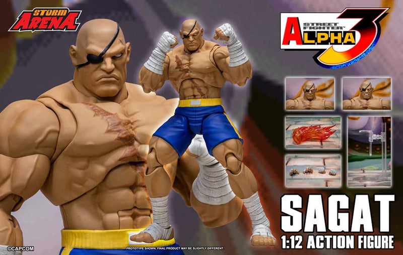Load image into Gallery viewer, Storm Collectibles - Storm Arena: Street Fighter Alpha 3 - Sagat 1/12 Scale
