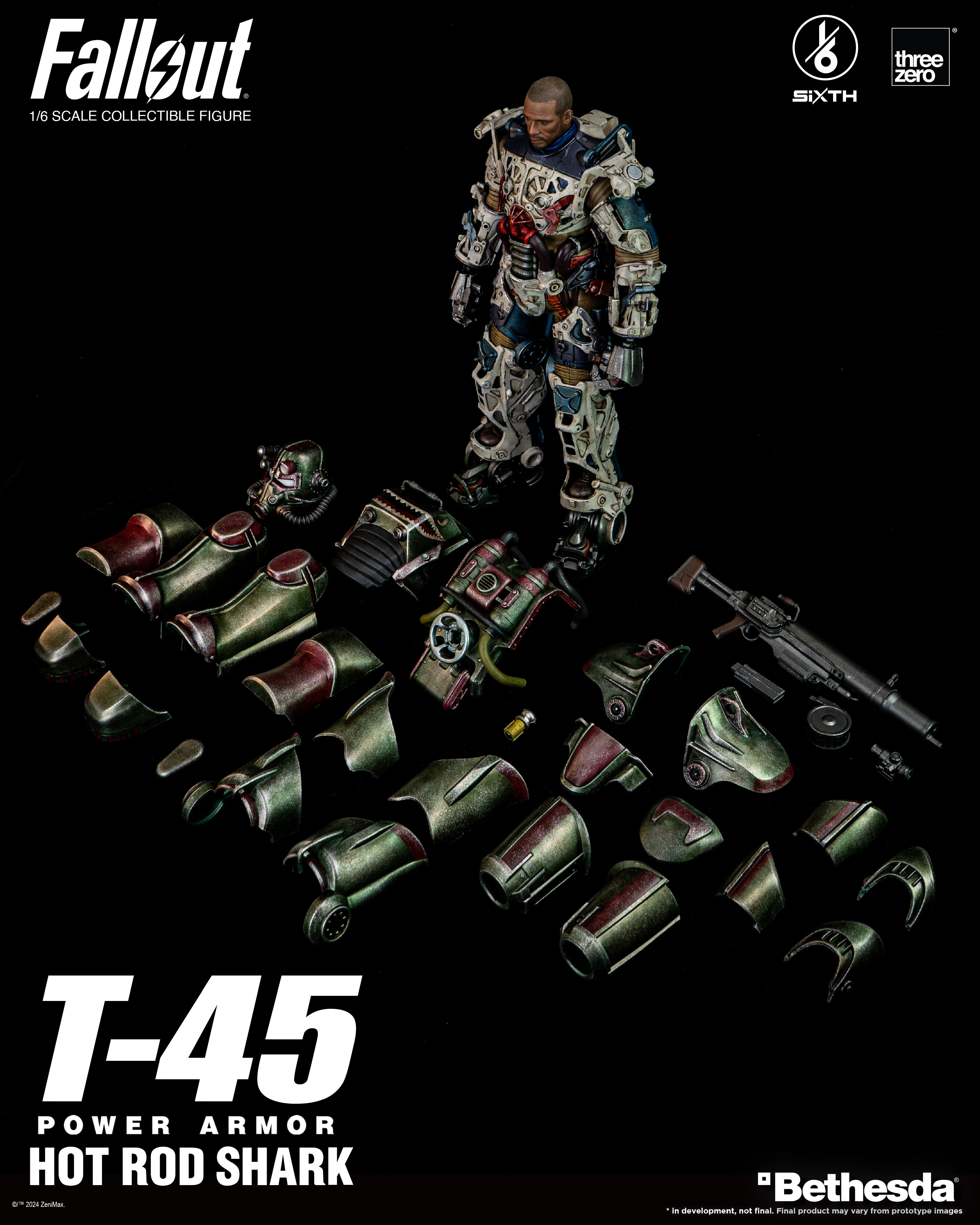 Threezero - Fallout - T-45 Hot Rod Shark Power Armor – Ages Three